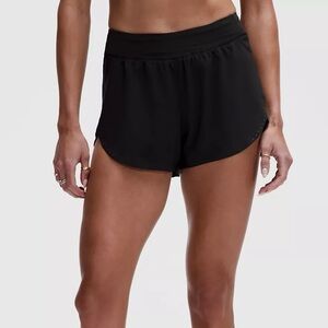 NWT Lululemon Fast and Free High-Rise Classic-Fit Split Short 3" in Black
